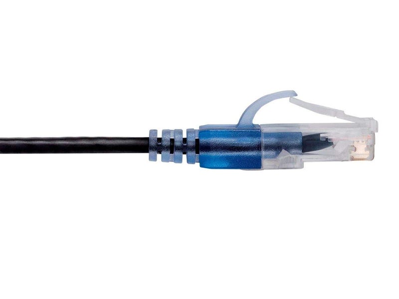 Monoprice SlimRun Cat6A Ethernet Patch Cable - Network Internet Cord - RJ45, Stranded, UTP, Pure Bare Copper Wire, 30AWG, 2 Feet, Black, 5-Pack - Image 4